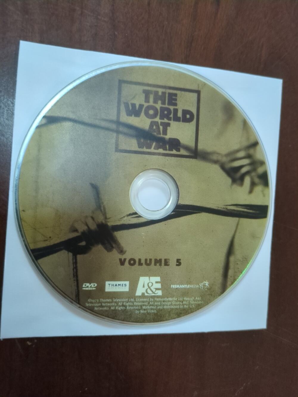 The World at War Volume 5 DVD disc only